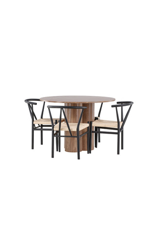 Venture Home Olivia matbord med Alfons matstol