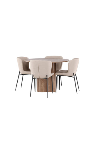 Venture Home Olivia matbord med Modesto matstol