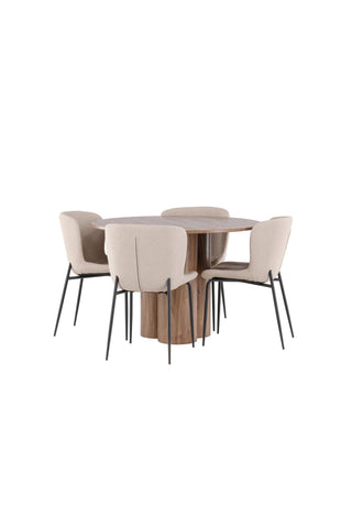 Venture Home Olivia matbord med Modesto matstol