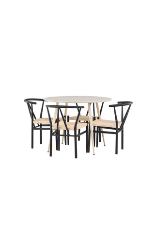 Venture Home Plaza matbord med Alfons matstol