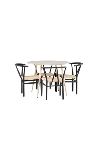 Venture Home Plaza matbord med Alfons matstol