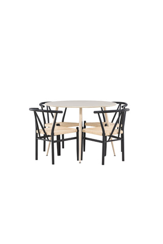 Venture Home Plaza matbord med Alfons matstol