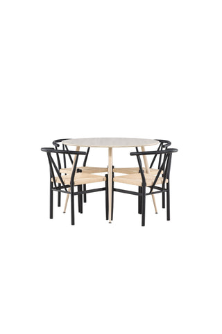 Venture Home Plaza matbord med Alfons matstol