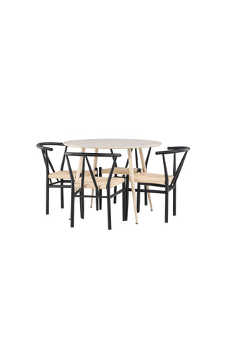 Venture Home Plaza matbord med Alfons matstol