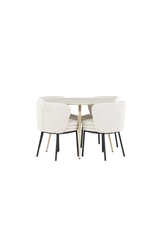 Venture Home Plaza matbord med Agnes matstol