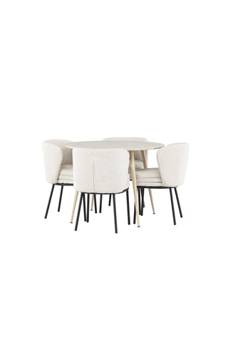 Venture Home Plaza matbord med Agnes matstol