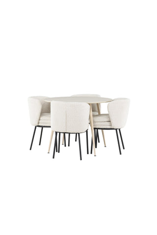 Venture Home Plaza matbord med Agnes matstol