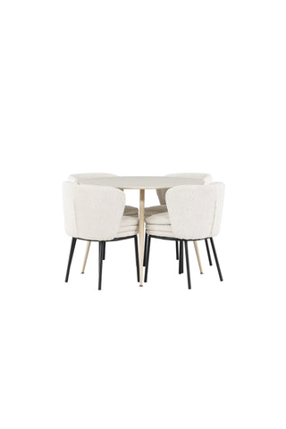 Venture Home Plaza matbord med Agnes matstol