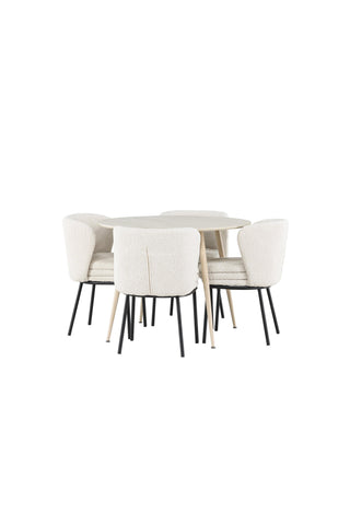 Venture Home Plaza matbord med Agnes matstol