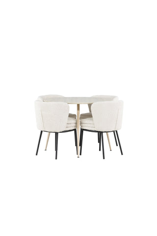 Venture Home Plaza matbord med Agnes matstol