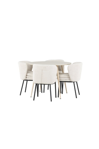 Venture Home Plaza matbord med Agnes matstol