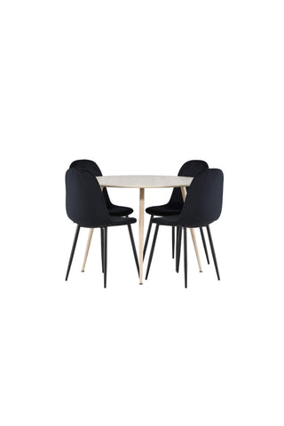 Venture Home Plaza matbord med Polar matstol