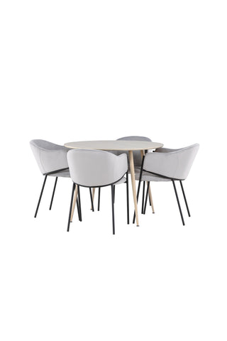 Venture Home Plaza matbord med Evelina matstol