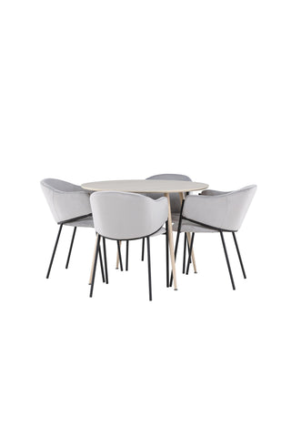 Venture Home Plaza matbord med Evelina matstol