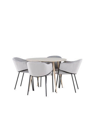 Venture Home Plaza matbord med Evelina matstol