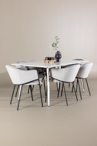 Venture Home Silar matbord med Evelina matstol