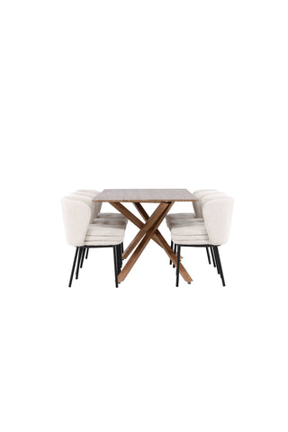 Venture Home Piazza matbord med Agnes matstol