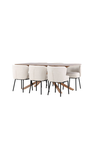 Venture Home Piazza matbord med Agnes matstol