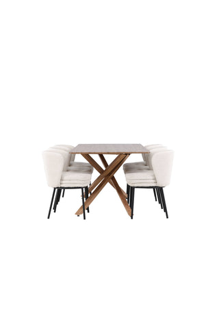 Venture Home Piazza matbord med Agnes matstol