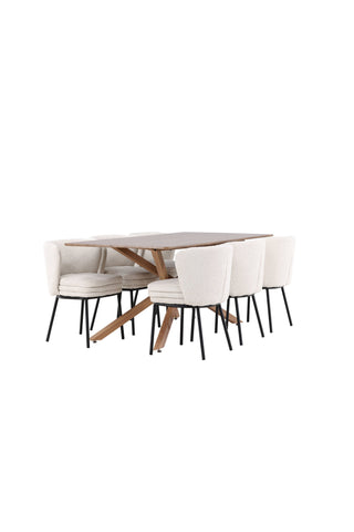 Venture Home Piazza matbord med Agnes matstol