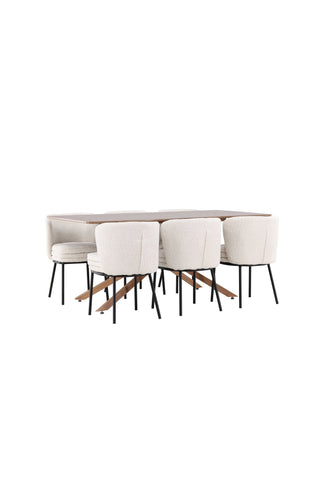 Venture Home Piazza matbord med Agnes matstol