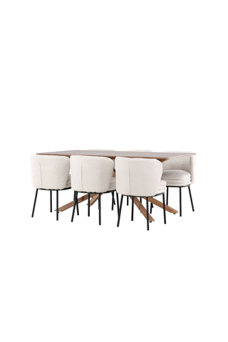 Venture Home Piazza matbord med Agnes matstol