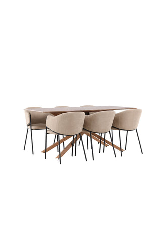Venture Home Piazza matbord med Evelina matstol