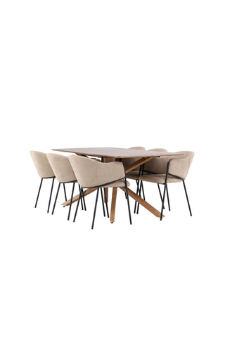 Venture Home Piazza matbord med Evelina matstol