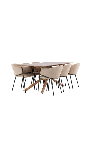 Venture Home Piazza matbord med Evelina matstol