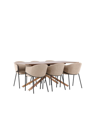 Venture Home Piazza matbord med Evelina matstol