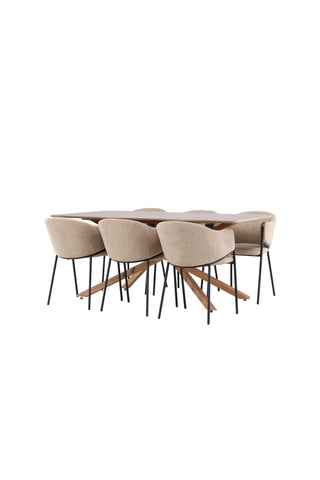 Venture Home Piazza matbord med Evelina matstol