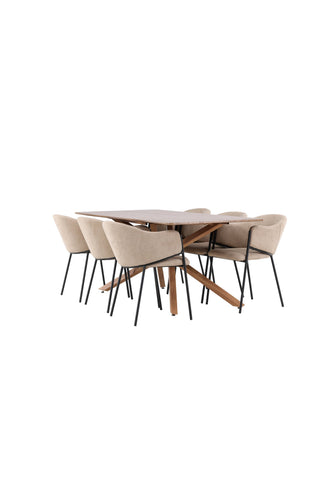 Venture Home Piazza matbord med Evelina matstol