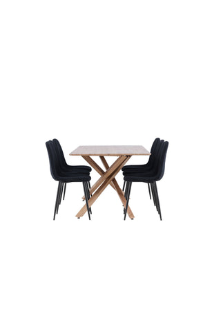 Venture Home Piazza matbord med Polar matstol