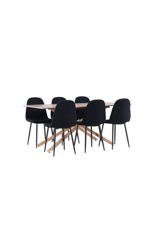 Venture Home Piazza matbord med Polar matstol