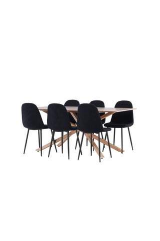 Venture Home Piazza matbord med Polar matstol