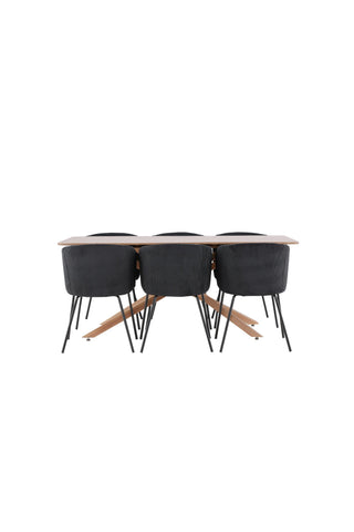 Venture Home Piazza matbord med Berit matstol