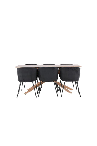 Venture Home Piazza matbord med Berit matstol