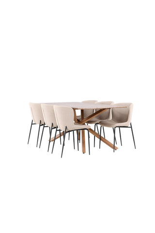 Venture Home Piazza matbord med Modesto matstol