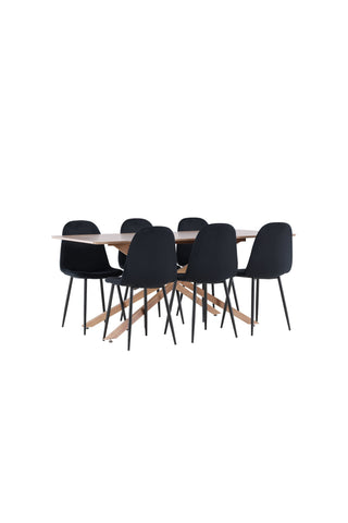 Venture Home Piazza matbord med Polar matstol