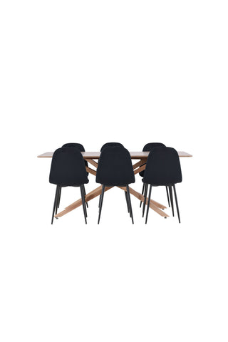 Venture Home Piazza matbord med Polar matstol