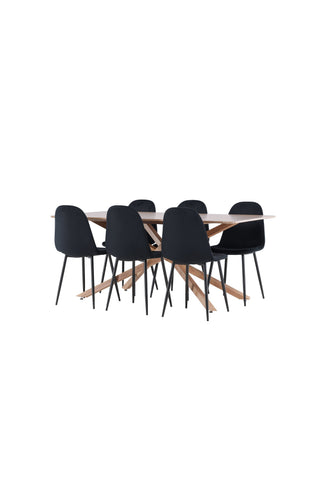 Venture Home Piazza matbord med Polar matstol