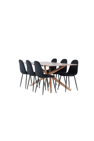 Venture Home Piazza matbord med Polar matstol