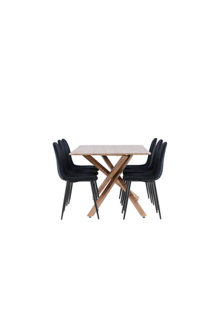 Venture Home Piazza matbord med Polar matstol
