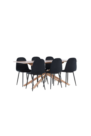 Venture Home Piazza matbord med Polar matstol