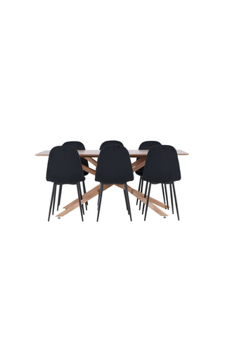Venture Home Piazza matbord med Polar matstol