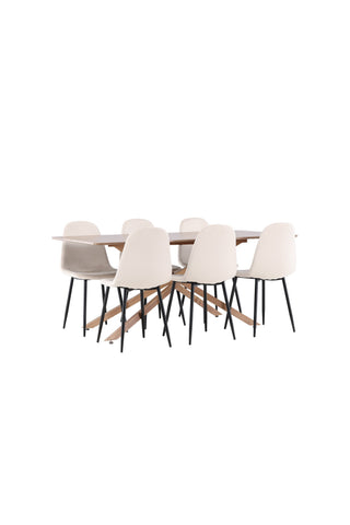 Venture Home Piazza matbord med Polar matstol