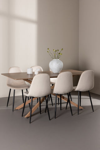 Venture Home Piazza matbord med Polar matstol