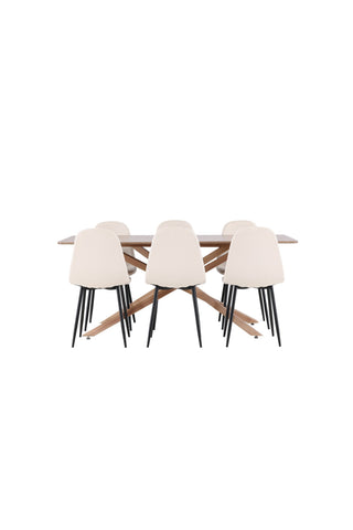 Venture Home Piazza matbord med Polar matstol
