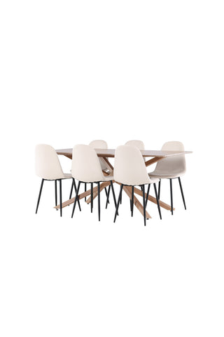 Venture Home Piazza matbord med Polar matstol