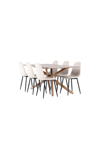 Venture Home Piazza matbord med Polar matstol